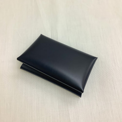 レザー　カードケース　スムース革　黒 2枚目の画像