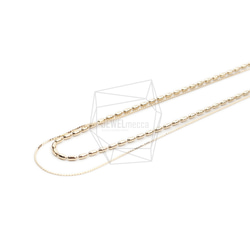 CHN-045-G【1個入り】ダブルネックレスチェーン,Two Chains necklace 1枚目の画像