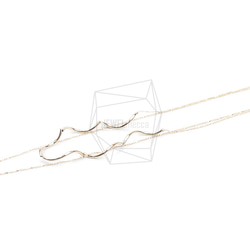 CHN-047-G【1個入り】ダブルアネックレスチェーン,Two Chains necklace 1枚目の画像