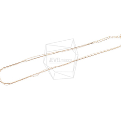 CHN-050-G【1個入り】ダブルネックレスチェーン,Two Chains necklace 3枚目の画像