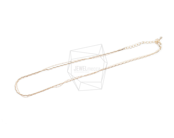 CHN-050-G【1個入り】ダブルネックレスチェーン,Two Chains necklace 3枚目の画像