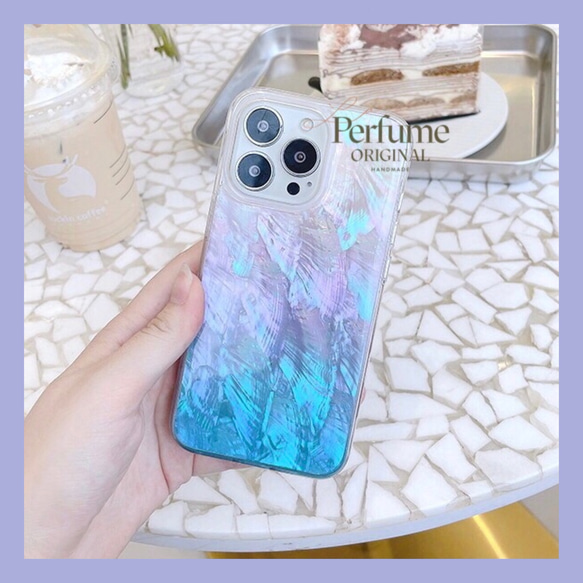 イニシャル入れ♡キラキラ天然シェル✨ラメ✨ハートチャームグリーン♡iPhone イニシャル入れ♡キラキラ天然シェル✨ラメ✨ハートチャーム