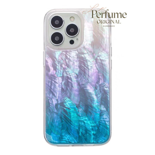 天然シェル♡キラキラ ピンク グラデ 貝 オリジナルiPhoneケース