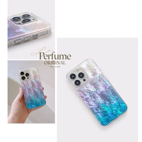 キラキラ天然シェル✨パープルブルー系 ナチュラル