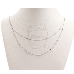 CHN-052-R【1個入り】ダブルネックレスチェーン,Two Chains necklace 3枚目の画像