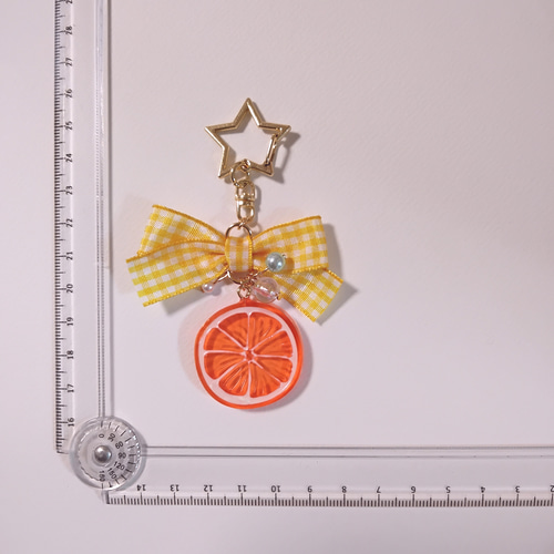 召しませ♡ジューシーオレンジキーホルダー 甘酸っぱい柑橘