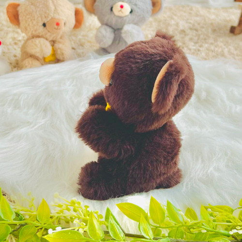 新品未使用◆人気作家クマナミさま　オレンジ茶のくまちゃん◆ TMOC』カラーパレット くま （ぬいぐるみ大） – タオル美術館