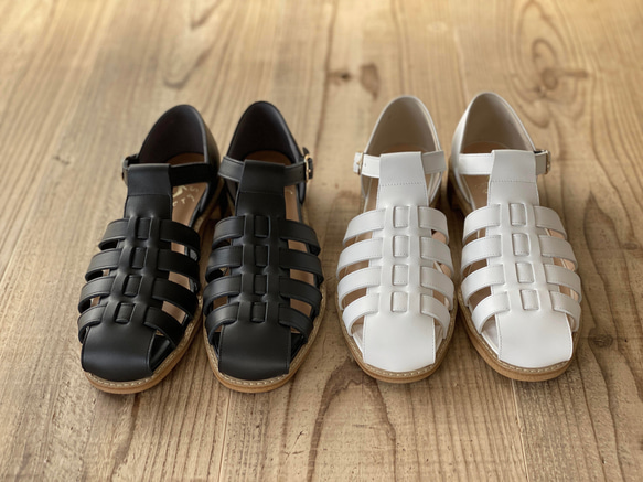 グルカサンダル　白スムース＆黒スムース 13枚目の画像