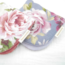 ふわもこハンカチ｜薔薇-Rose Garden-｜S・10×20cm｜ガーゼハンカチ｜ハンドタオル｜ギフト｜花柄 2枚目の画像