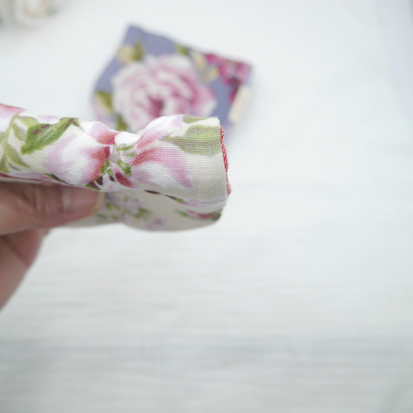 ふわもこハンカチ｜薔薇-Rose Garden-｜S・10×20cm｜ガーゼハンカチ｜ハンドタオル｜ギフト｜花柄 6枚目の画像