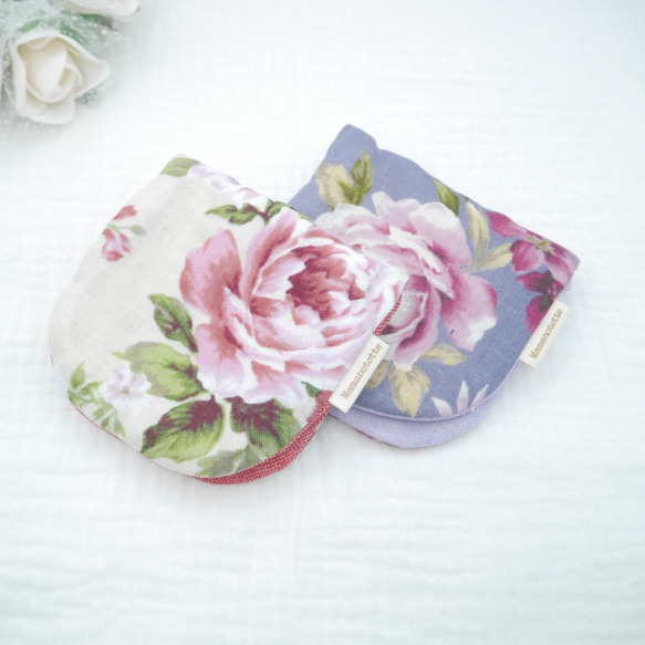 ふわもこハンカチ｜薔薇-Rose Garden-｜S・10×20cm｜ガーゼハンカチ｜ハンドタオル｜ギフト｜花柄 1枚目の画像