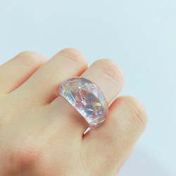 sample sale 〜青い鳥の涙 ティアドロップリング〜 クリア レジン