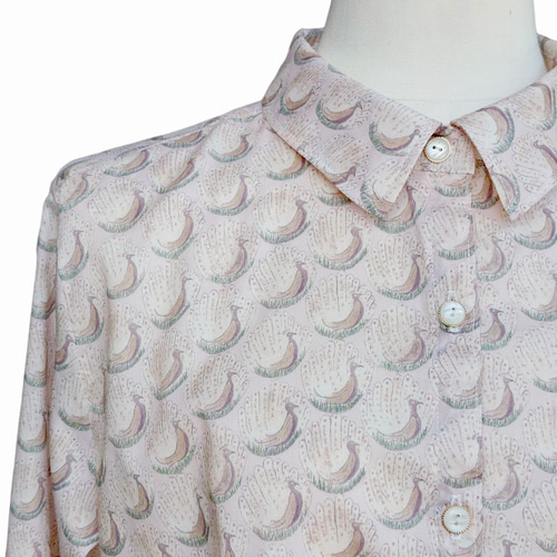 送料無料】リバティプリント《スタンダードシャツ》ピーコックス