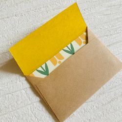 レトロデザイン　ミニメッセージカード&封筒　5色セット　バースデーカード等にも 6枚目の画像