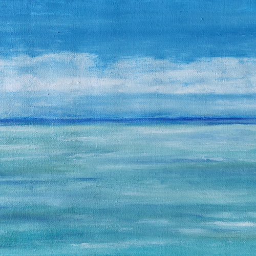 静かな海 油絵 F3 絵画 gallery Ymin 通販 14009747｜Creema