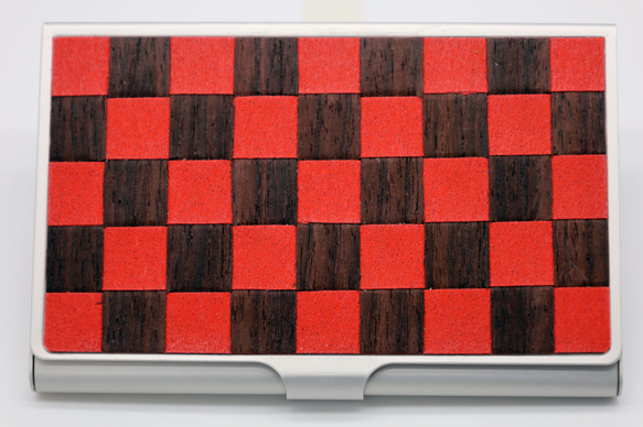 [限量] Art Woody 鋁製卡片盒編織-紅色 (amikomi-kurenai) 第2張的照片