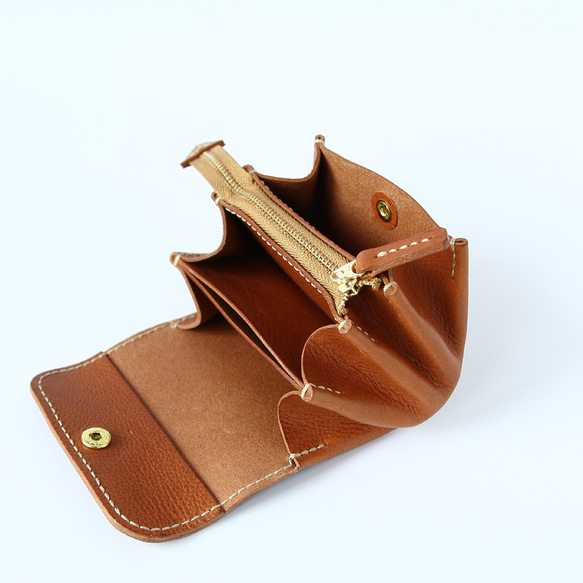 レザーミニ財布 S size コニャック 4枚目の画像