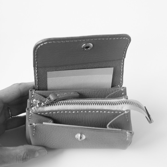 レザーミニ財布 S size コニャック 8枚目の画像