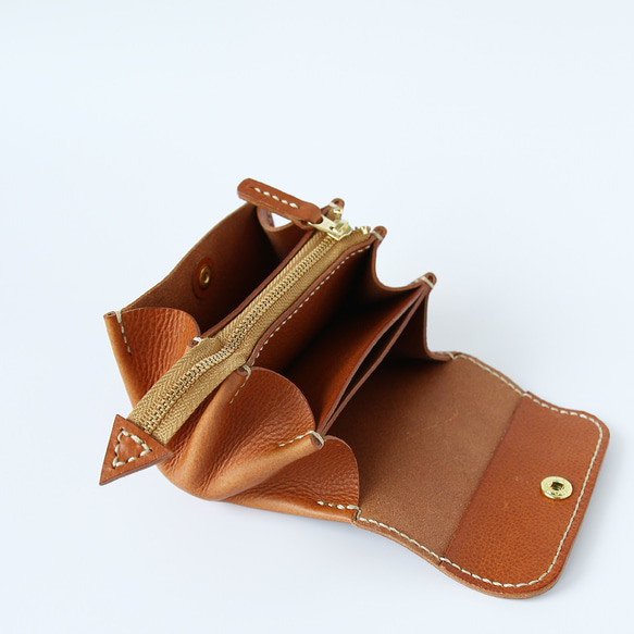 レザーミニ財布 S size コニャック 3枚目の画像