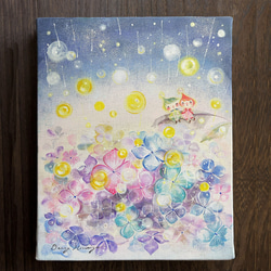 あじさいと雨のメロディ　【原画／キャンバス】絵画 9枚目の画像