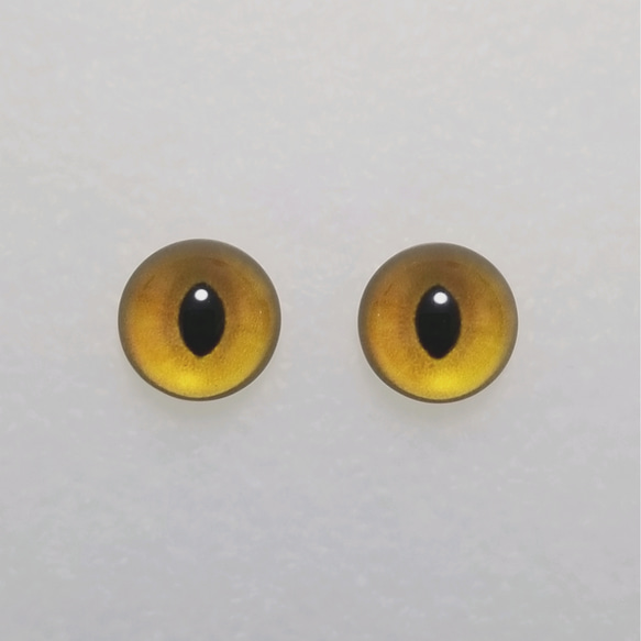 W13　猫の瞳　１２㎜　グラスアイ　羊毛フェルト用 1枚目の画像
