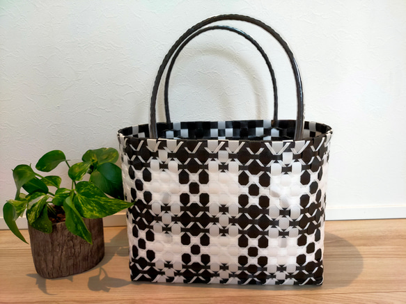 Lサイズ PPバンド トートバッグ プラ カゴ かごバッグ T_Rev 通販