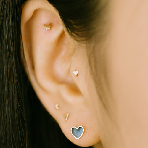 14Kゴールド ミニ 図形 ヘリックス 軟骨 アンチトラガス インナー