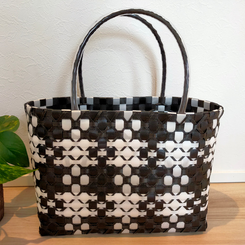 Lサイズ PPバンド トートバッグ プラ カゴ かごバッグ T_Rev 通販