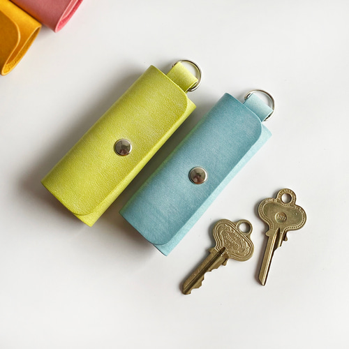 ペアセット】イタリアンレザーのミニキーケース ペアセット ☆名