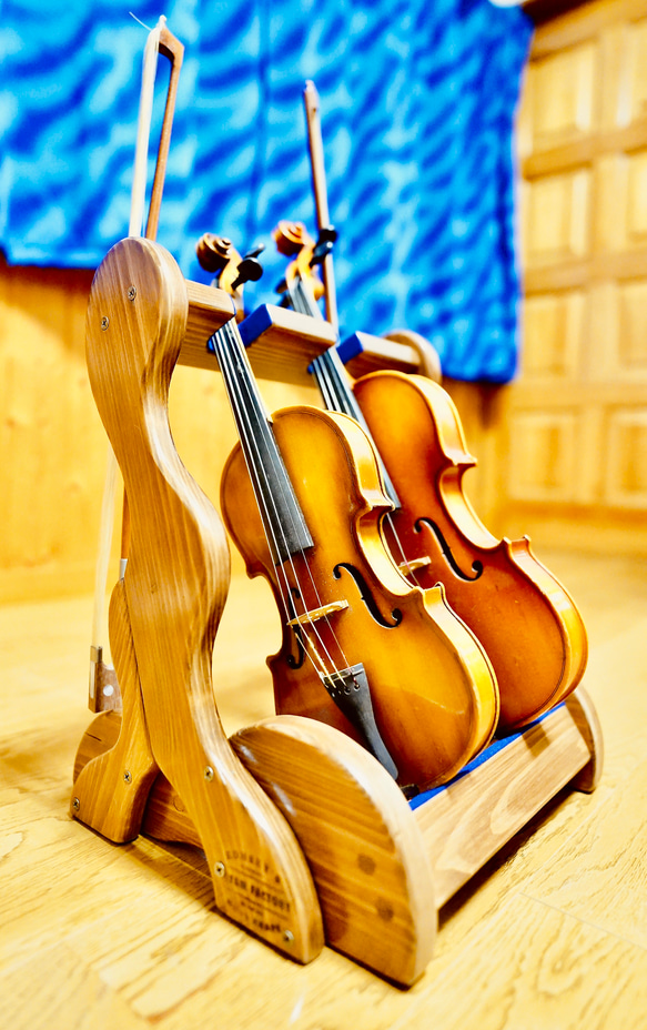 24時間以内に発送】手作り木工 木製バイオリンスタンド （お子様用  