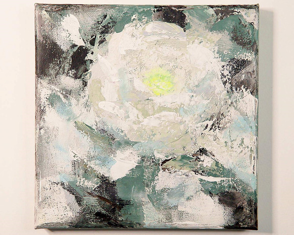 牡丹オーラ／アクリル画 キャンバス 原画 S0号 静物画 ミューズ