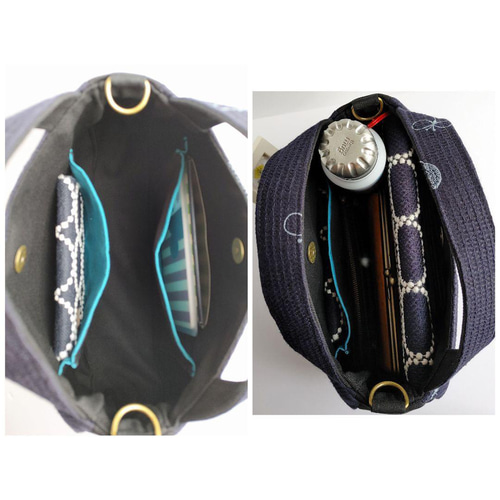 SALEミナペルホネン choucho ワッフル生地 2wayコロリンショルダー