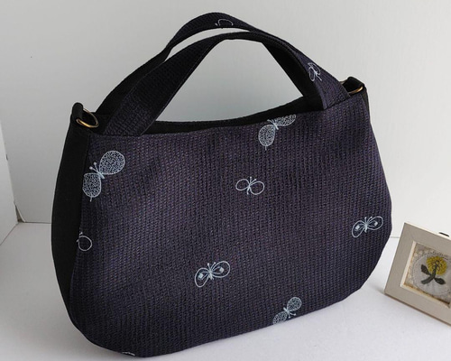 SALEミナペルホネン choucho ワッフル生地 2wayコロリンショルダー