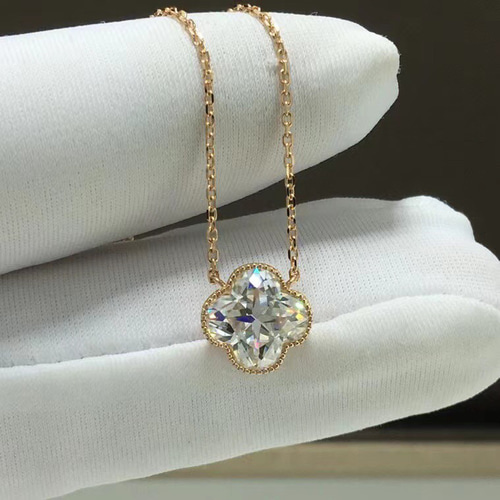 ～【newデザイン】モアサナイト ネックレス K18WG 人気，HOT 【newデザイン】モアサナイト ダイヤモンド ネックレス k18WG