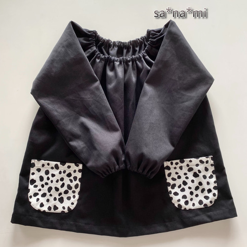 男女兼用スモック110 北欧ブラウン動物