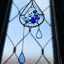 雫(ティアドロップ)のサンキャッチャー♢ステンドグラス♢クリアー