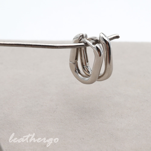 両耳 シルバー925 フープピアス U字ピアス リングピアス 金属