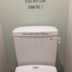 "Please keep clean" トイレやゴミ箱用ステッカー 3枚目の画像