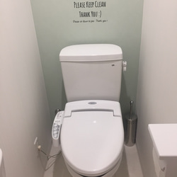 "Please keep clean" トイレやゴミ箱用ステッカー 4枚目の画像