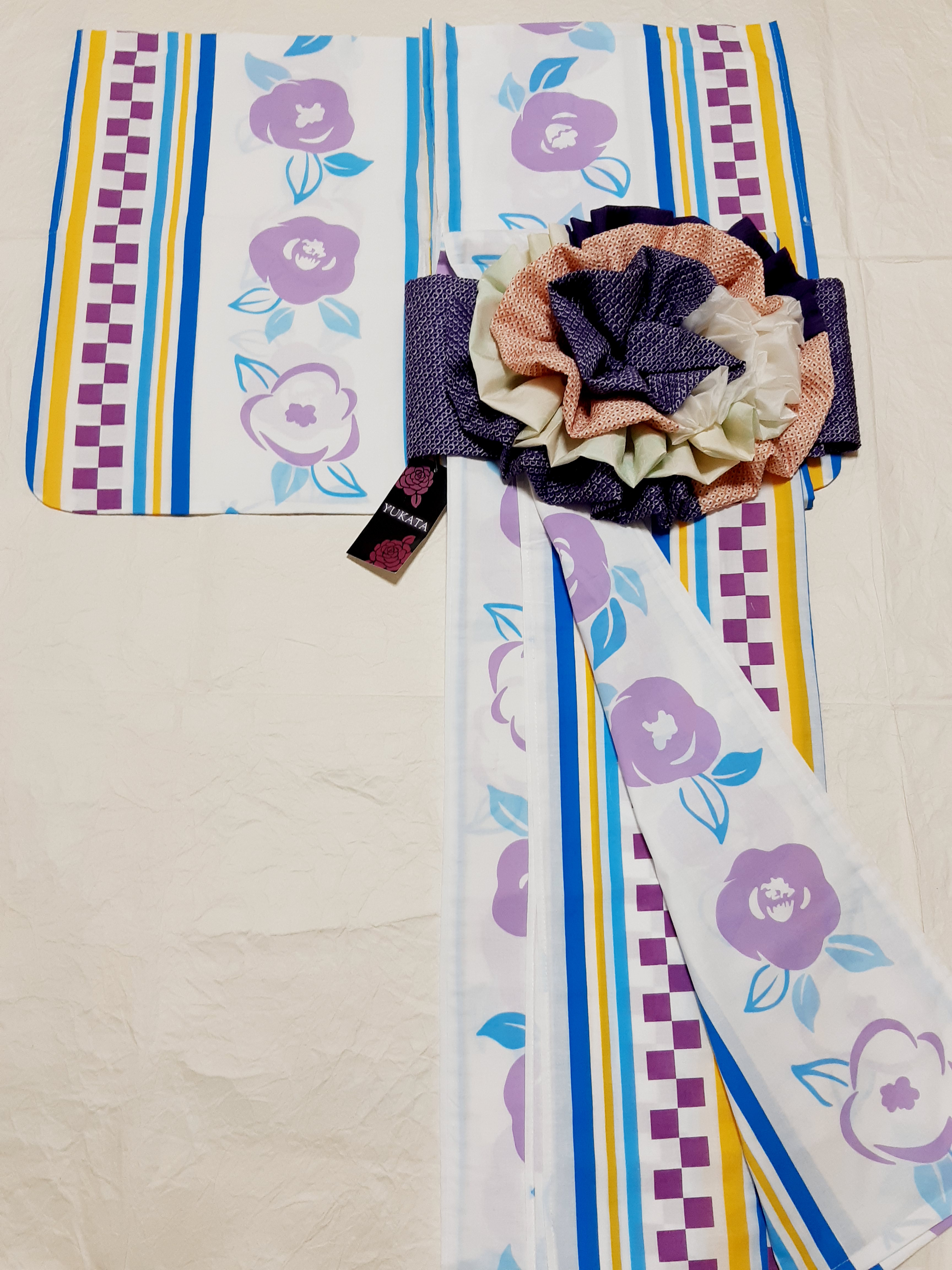 SALE【新品】　ワンタッチ浴衣　くらわん浴衣　レトロモダン系　簡単浴衣