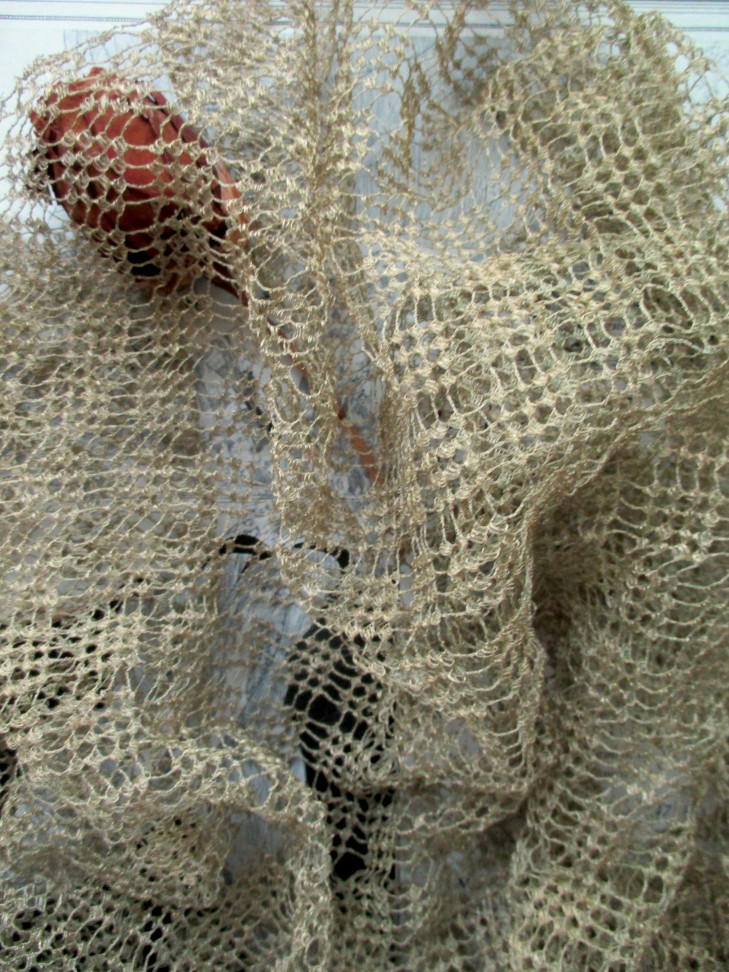 *♥*Art Deco Antique Metal Tulle Lace Champagne Gold*♥*