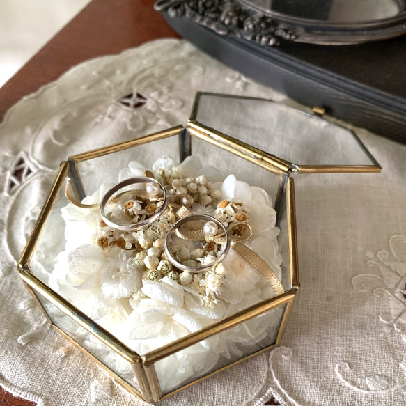 ガラスケースリングピロー リングピロー ombres douces 通販｜Creema  