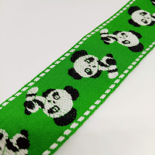 2m チロリアンテープ パンダ チロルリボン 刺繍 昭和 レトロ