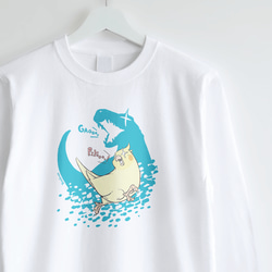 長袖Tシャツ（鳥と恐竜 / オカメインコ） 1枚目の画像