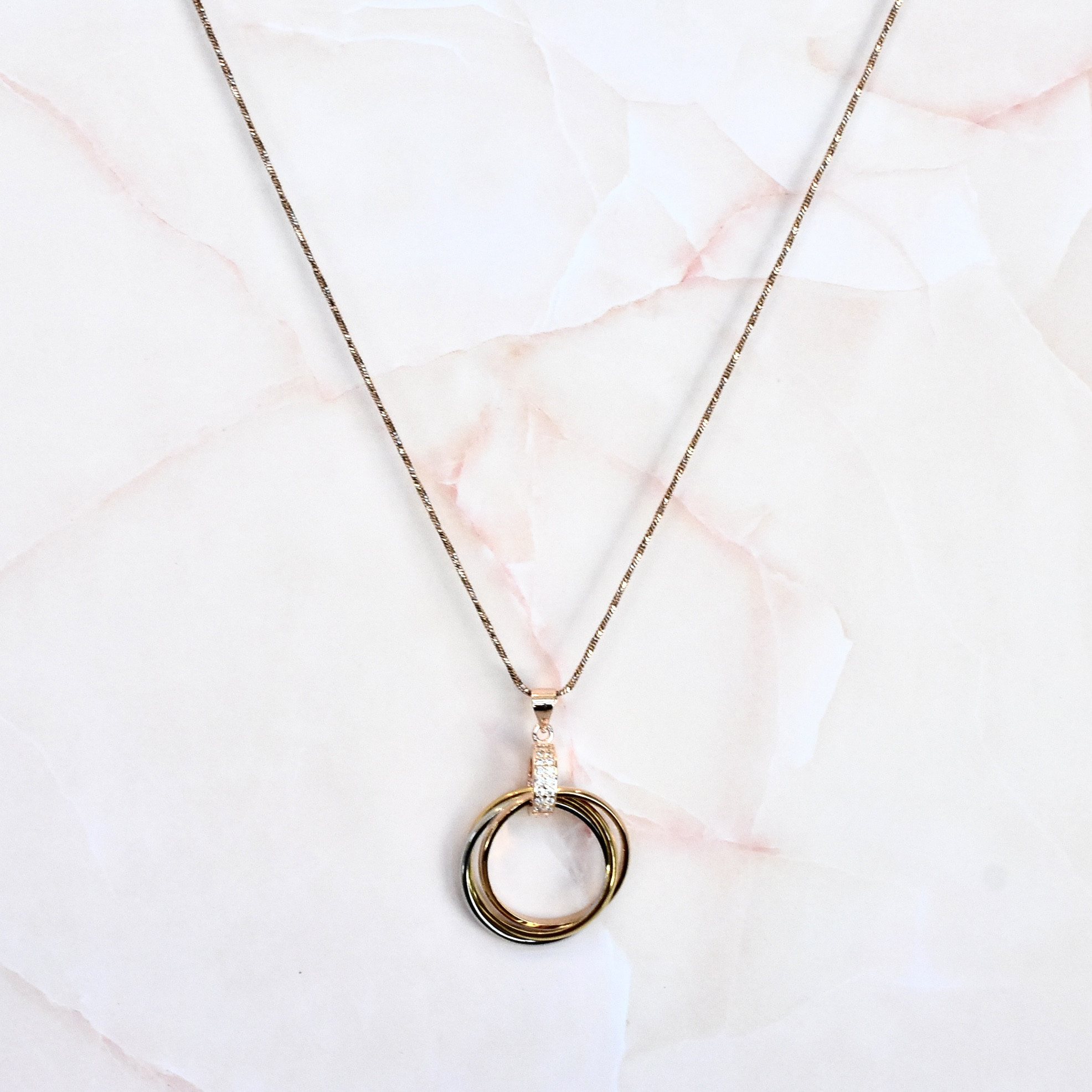 カ‍ル‍テ‍ィ‍エ トリニティ 3連チェーン ダムール ネックレス Cartier カルティエ トリニティ 3連チェーンネックレス