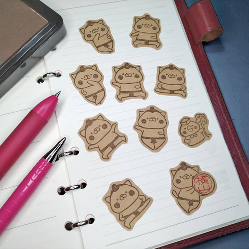 消しゴムはんこ♪お相撲にゃん＆とりの行司さん♪全10種類♪1つ700円