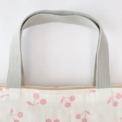 レッスンバッグ／お荷物バッグ／手提げ袋／通園バッグ／チェリー［受注