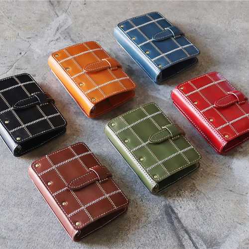 ミニ6】MINI6 パッチワーク システム手帳 カバー／栃木レザー6色