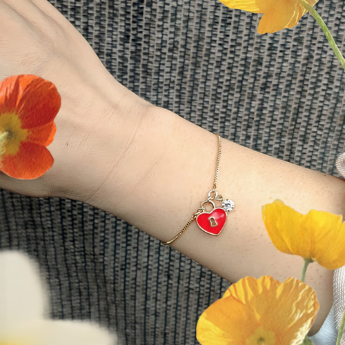 赤いブレスレット ハート ブレスレット ブルーオーシャン 通販