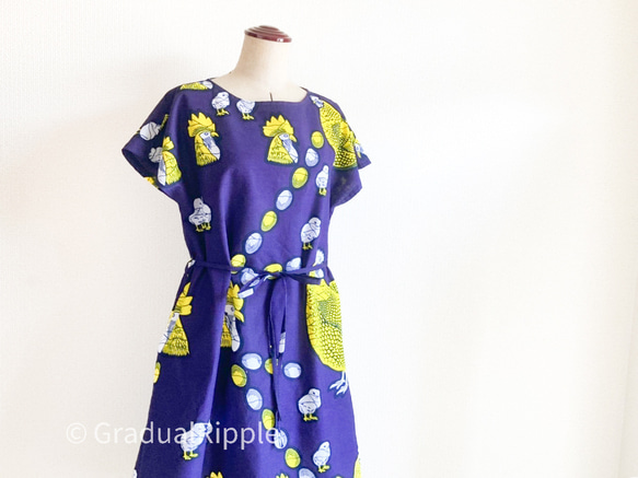 極美品✨PLEATS PLEASE チュニックワンピース アフリカンバティック3 チュニックワンピース バティック柄プリント02 - アジア雑貨店